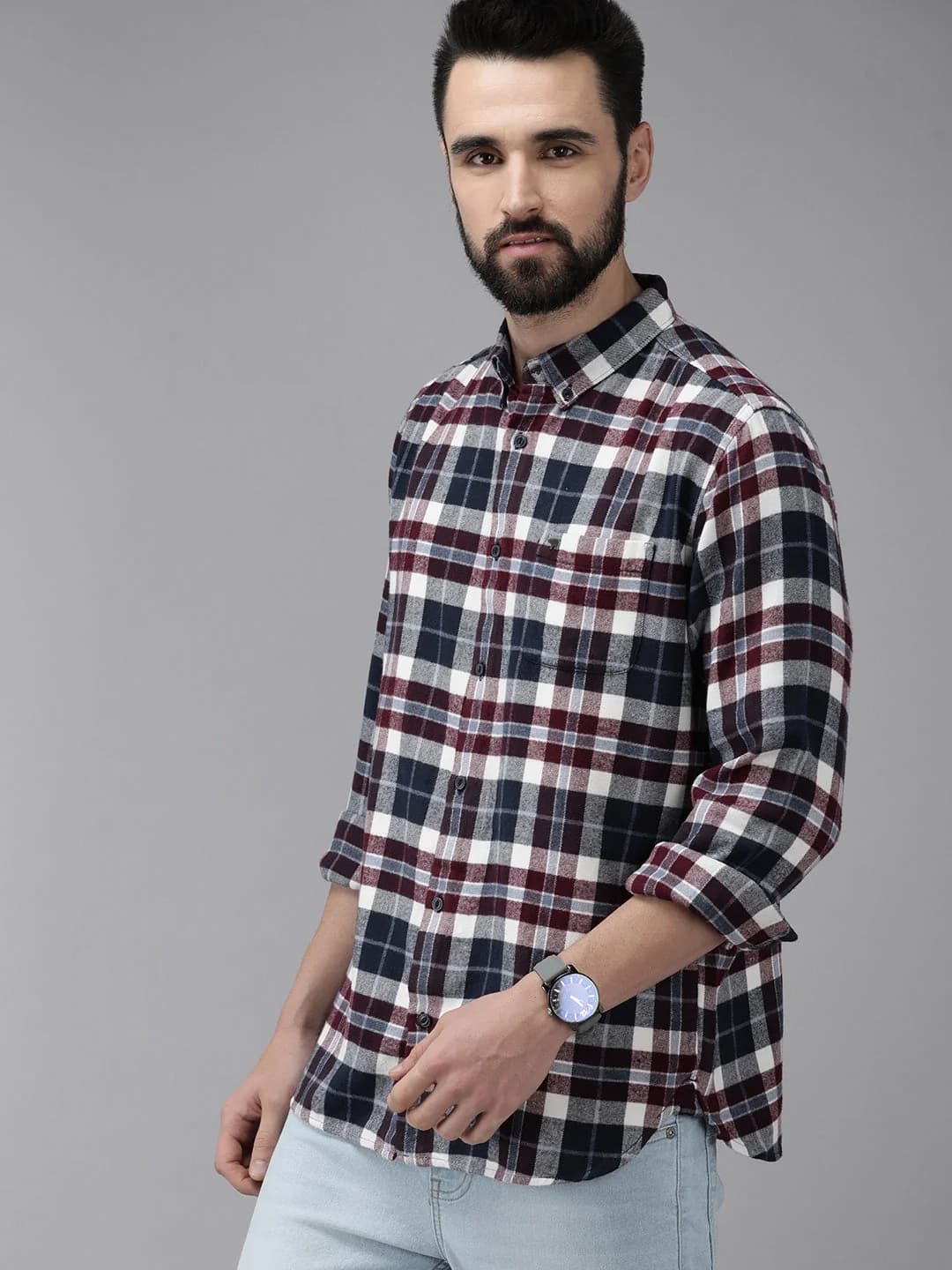 Men's Multicolor Casual Slim Fit Cotton Shirt