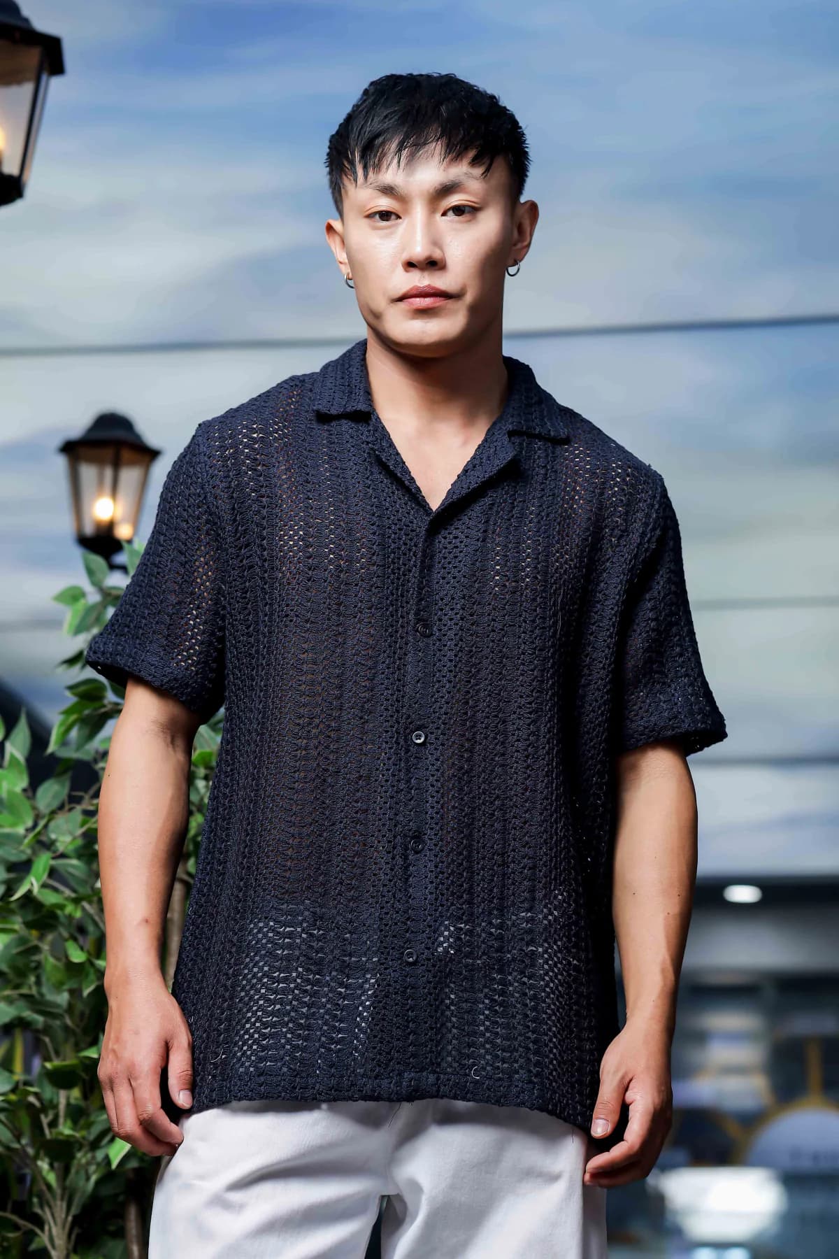 Unisex Black Casual Regular Fit Shirt
