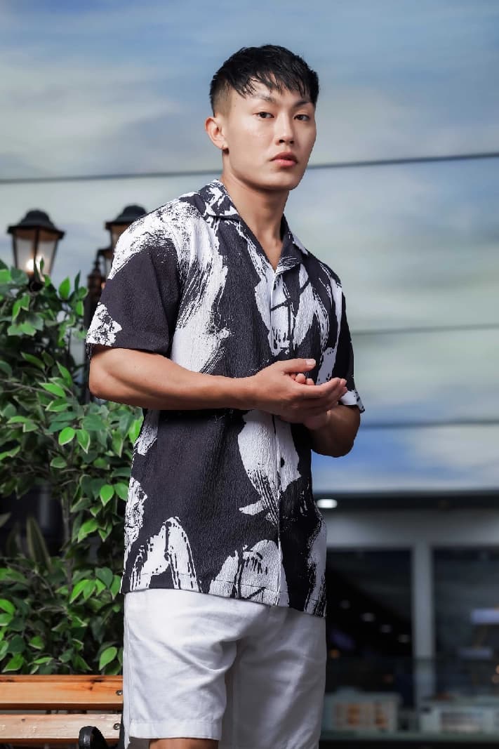 Unisex Black Casual Regular Fit Shirt