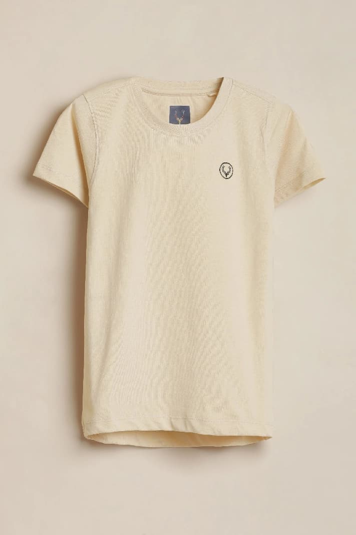 Boys Beige and Brown Casual Solid Regular Fit Tshirt - Pack of 2