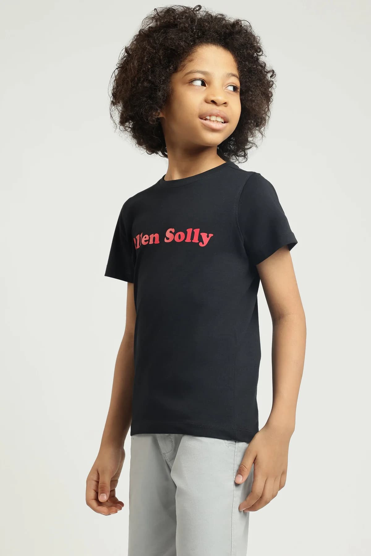 Boys Black Casual Printed Regular Fit Tshirt