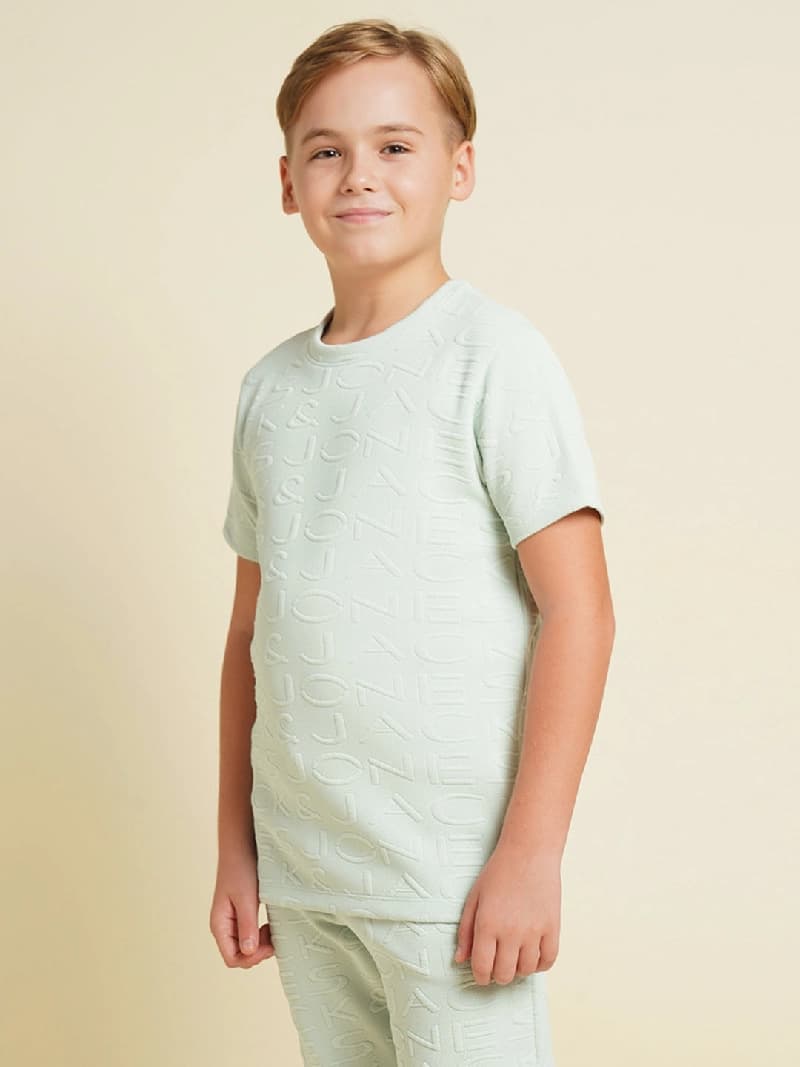 Boys Blue Solid Regular Fit Casual Tshirt