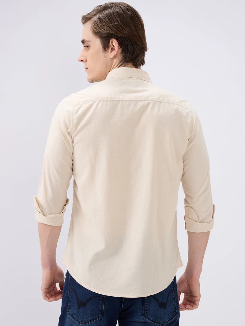 Buy - Men's Beige Casual Solid Slim Fit Shirt online - Zilo - 60 Mins Delivery Buy - Men's Beige Casual Solid Slim Fit Shirt online - Zilo - 60 Mins Delivery