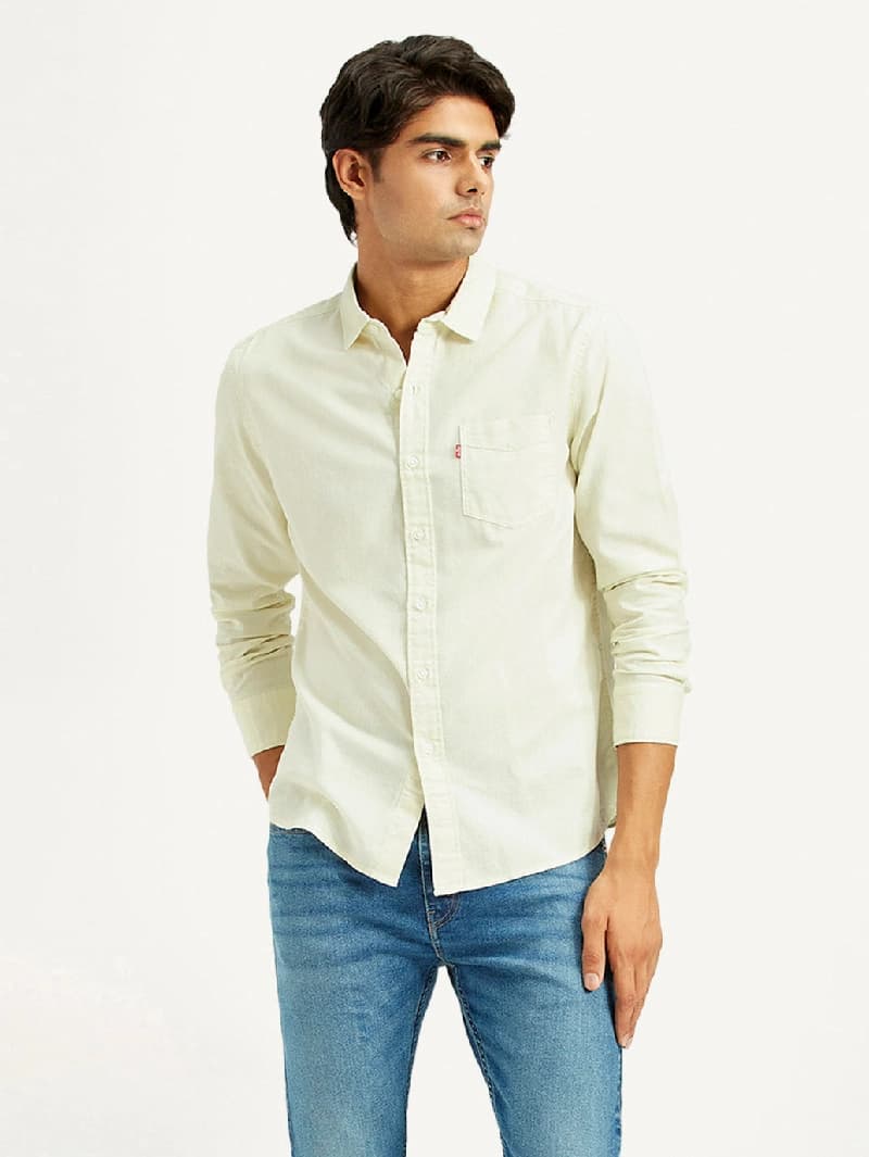 Men's Green Casual Slim Fit Shirt