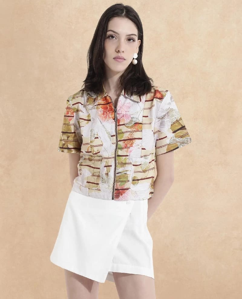 Women's Multicolor Casual Printed Regular Fit Top