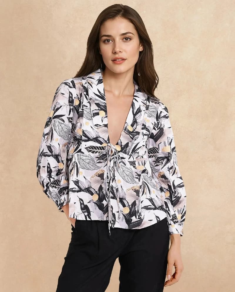 Women's Multicolor Casual Printed Regular Fit Top