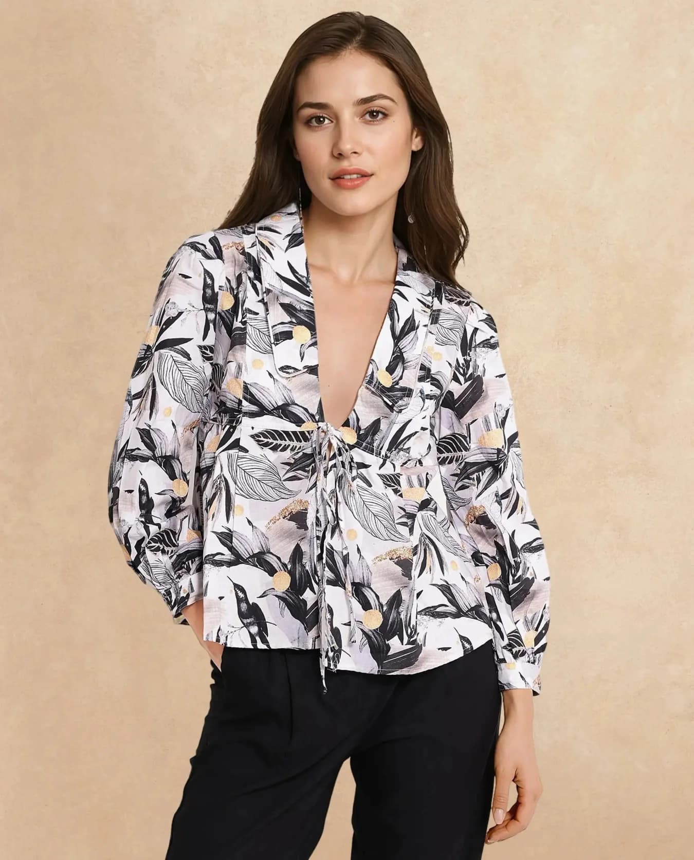 Women's Multicolor Casual Printed Regular Fit Top