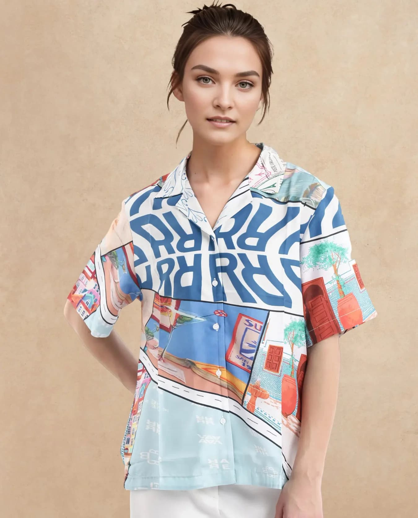Women's Multicolor Casual Printed Regular Fit Top