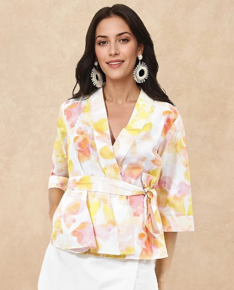 Women's Multicolor Casual Printed Regular Fit Top