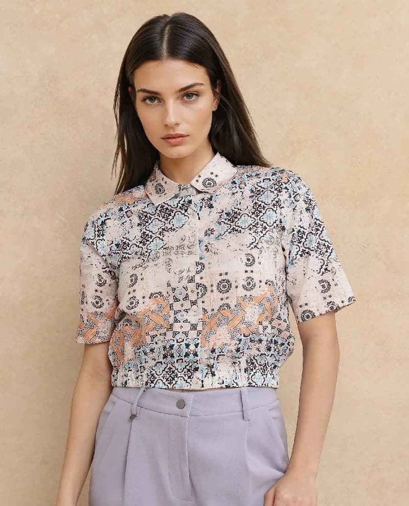 Women's Multicolor Casual Printed Regular Fit Top