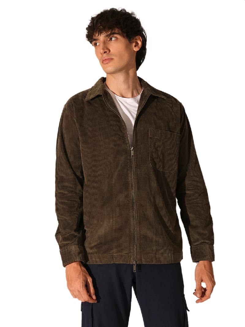 Men's Green Casual Regular Fit Solid Full Sleeves Jacket