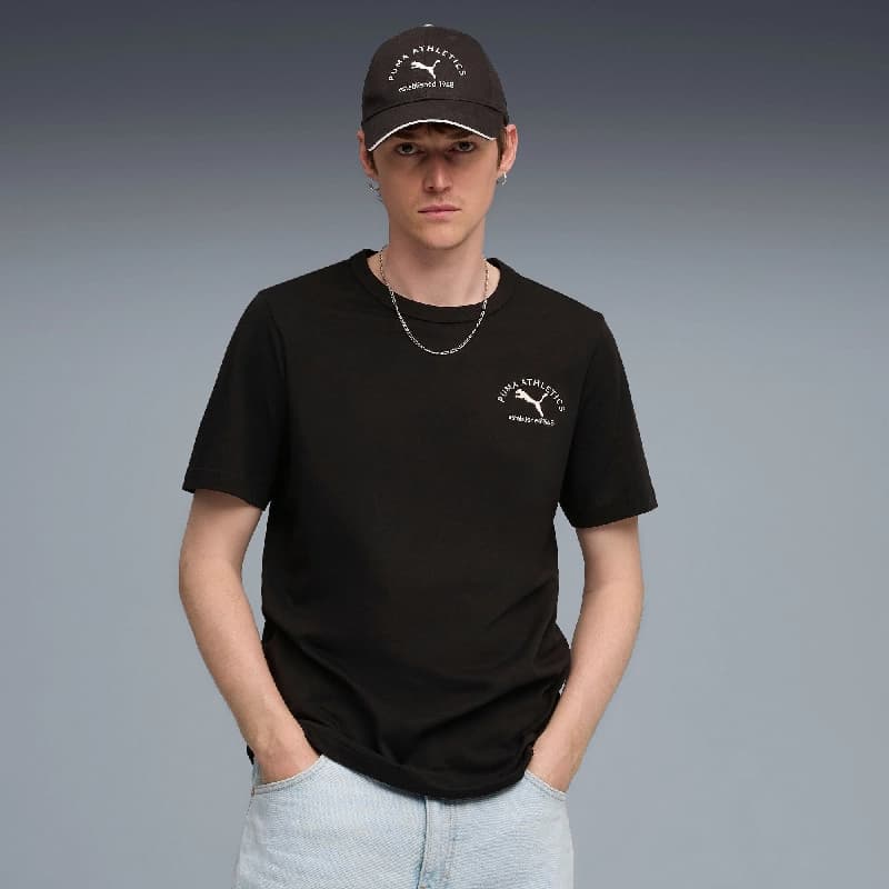 Men's Black Casual Regular Fit Tshirt