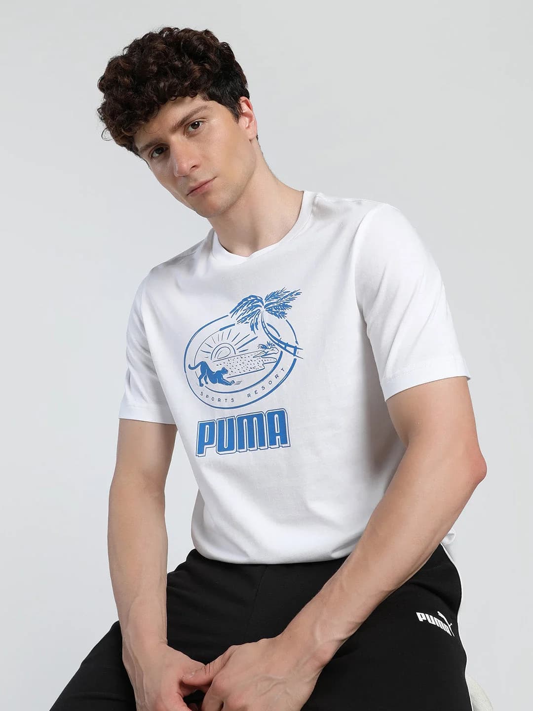 Men's White Casual Regular Fit Tshirt