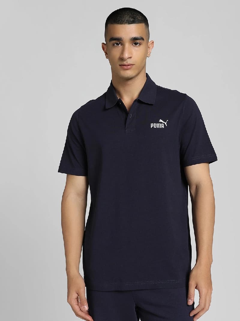 Men's Blue Casual Regular Fit Polo Tshirt