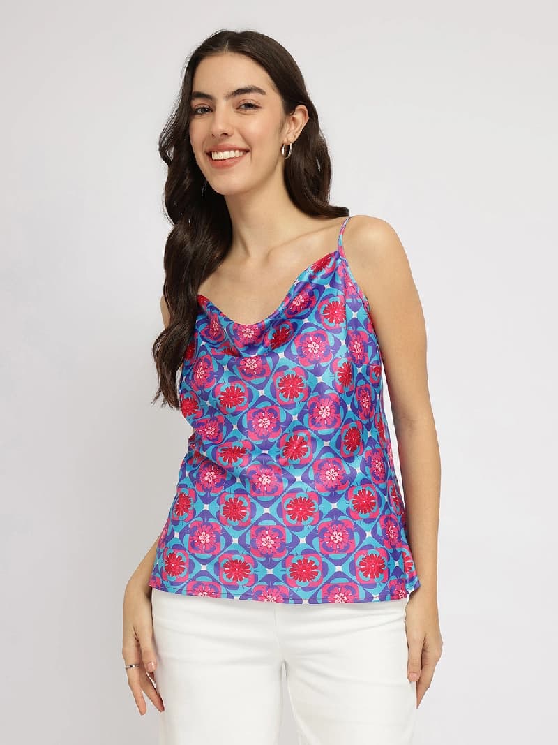 Women's Pink Casual Regular Fit Sleeveless Camisole