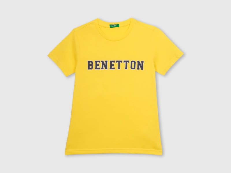 Boys Yellow Casual Regular Fit Solid Half Sleeves Tshirt