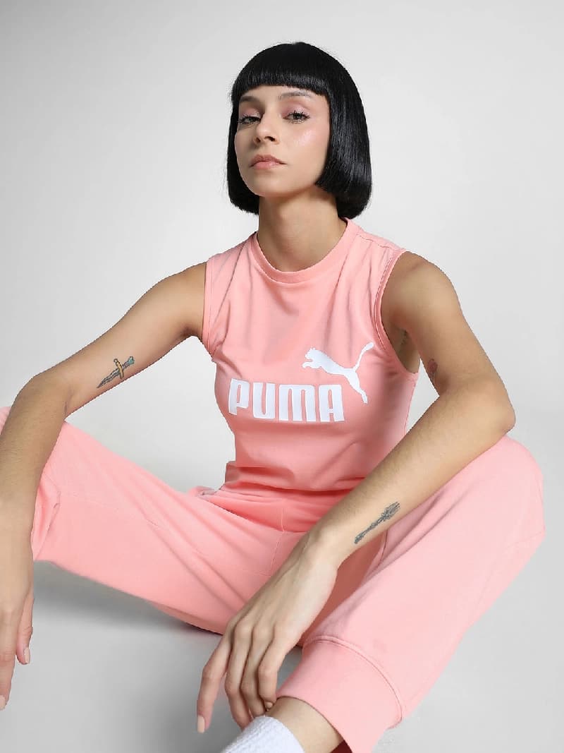 Women's Pink Casual Solid Top