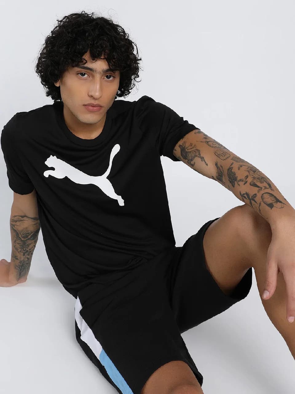 Men's Black Casual Regular Fit Tshirt