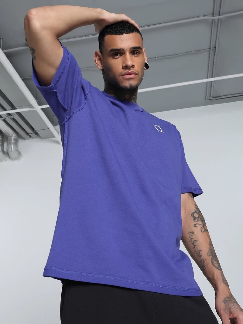 Men's Blue Sports Regular Fit Tshirt
