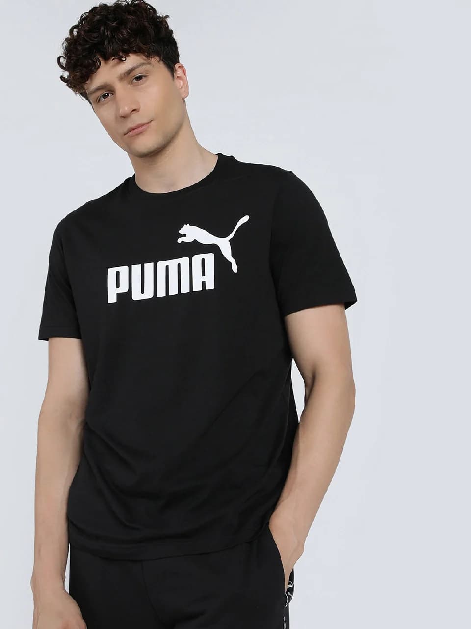 Men's Black Casual Regular Fit Tshirt