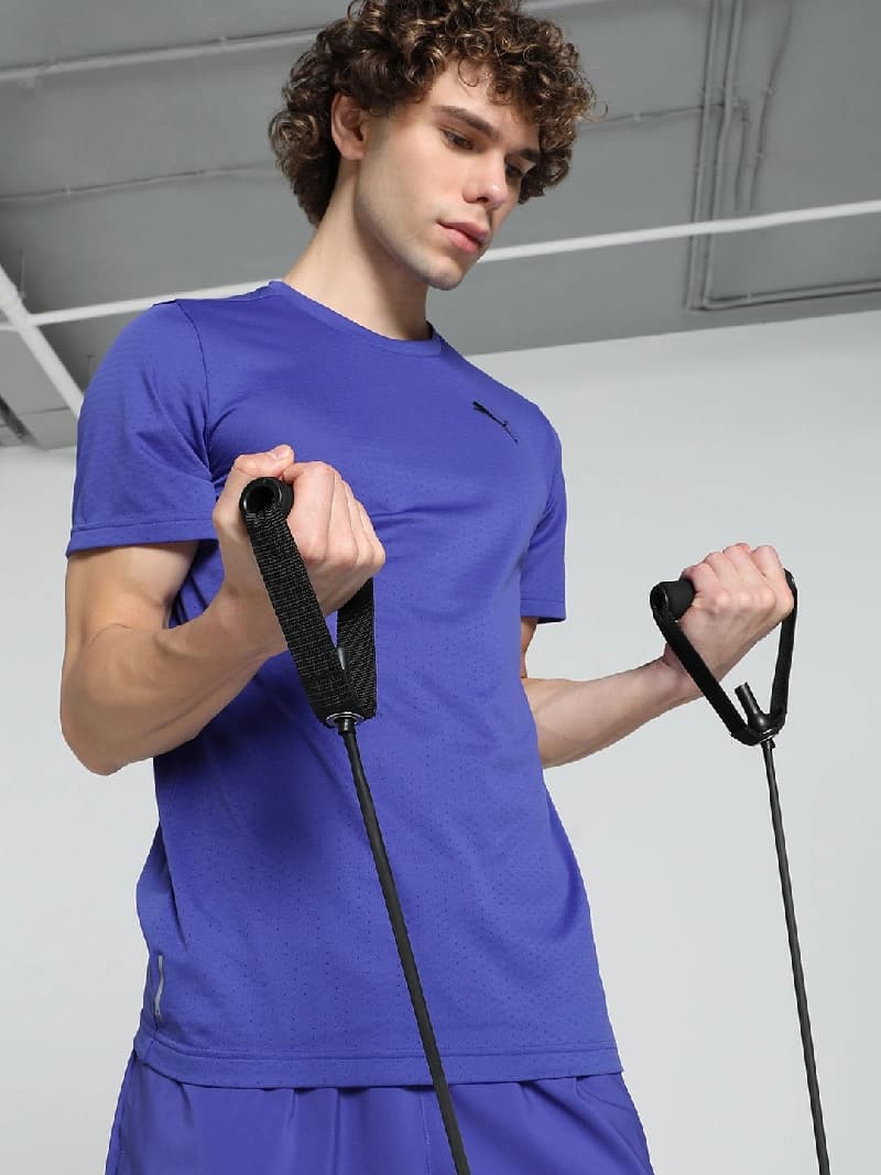 Men's Blue Sports Regular Fit Tshirt