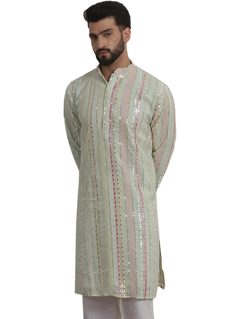 Men's Green Festive Kurta
