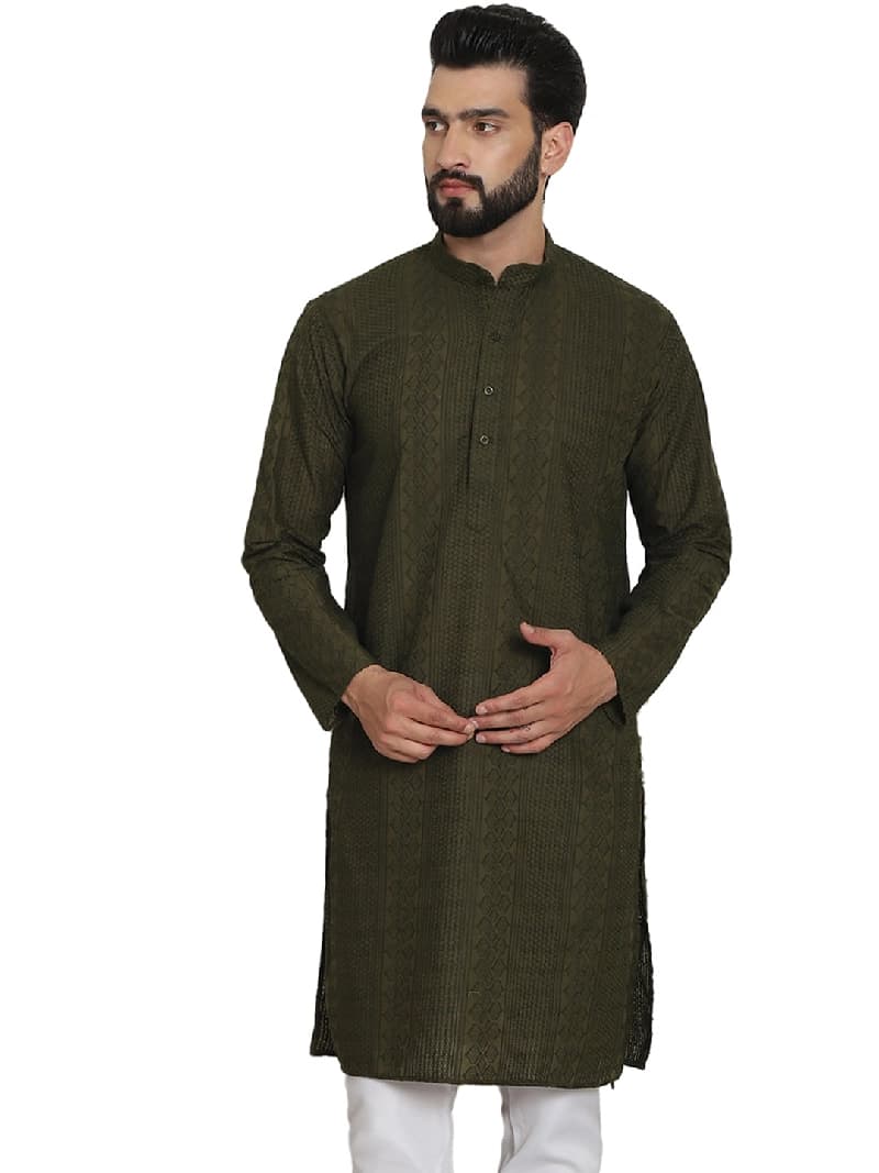 Men's Green Festive Kurta