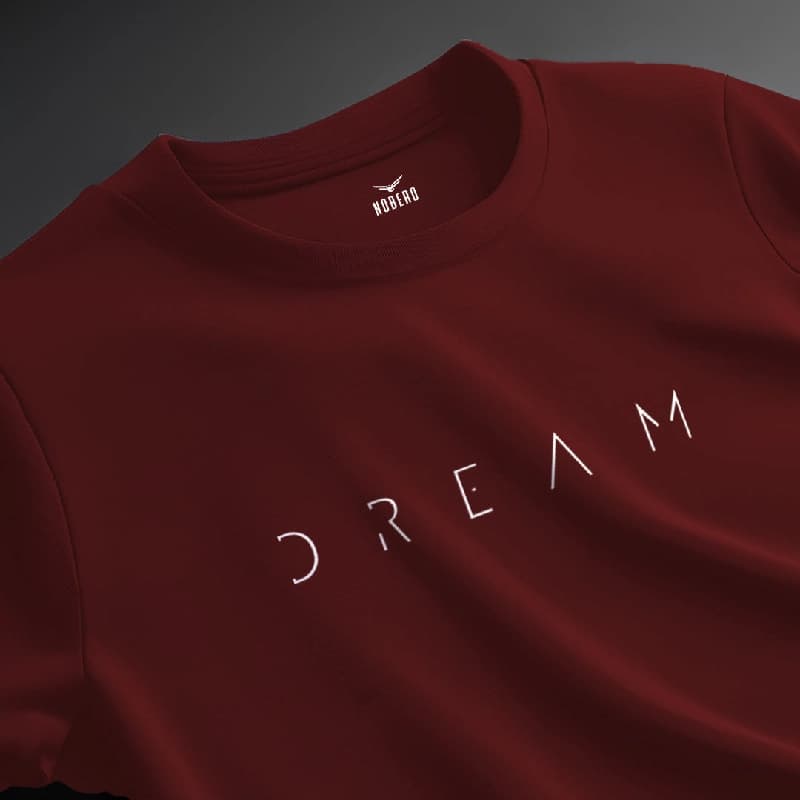 Men's Red Casual Printed Regular Fit Tshirt
