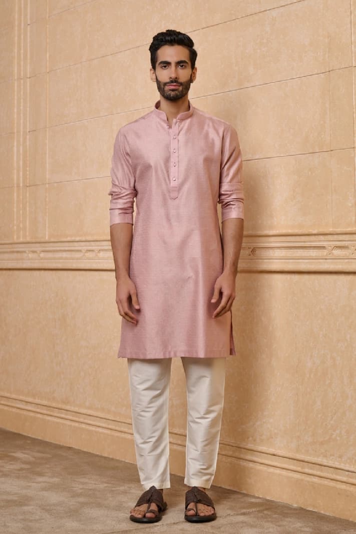 Men's Pink Festive Kurta Set