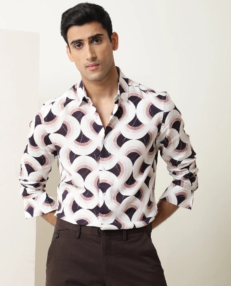 Men's Multicolor Casual Printed Regular Fit Shirt