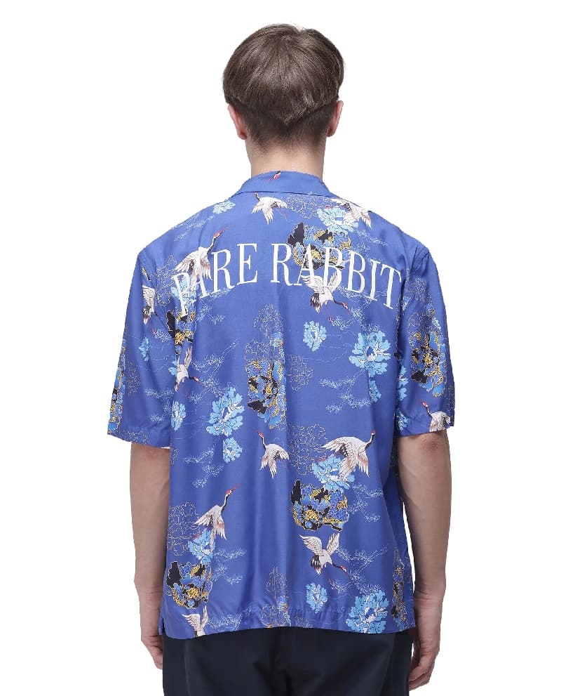 Men's Blue Casual Printed Regular Fit Shirt