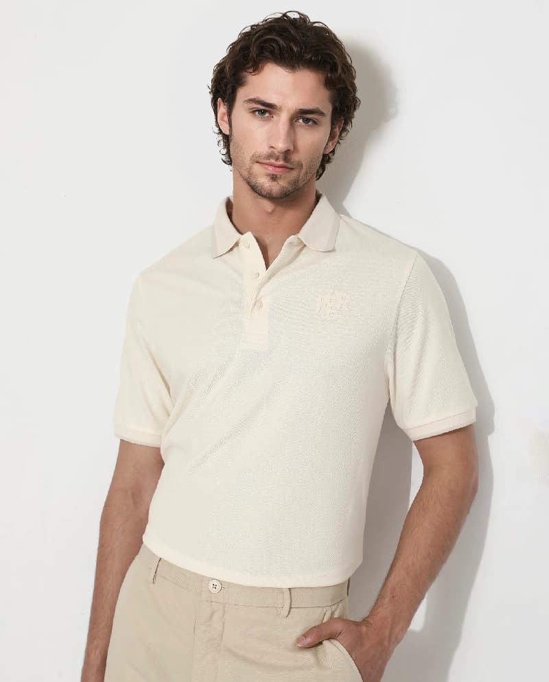 Men's Yellow Casual Solid Regular Fit Polo Tshirt