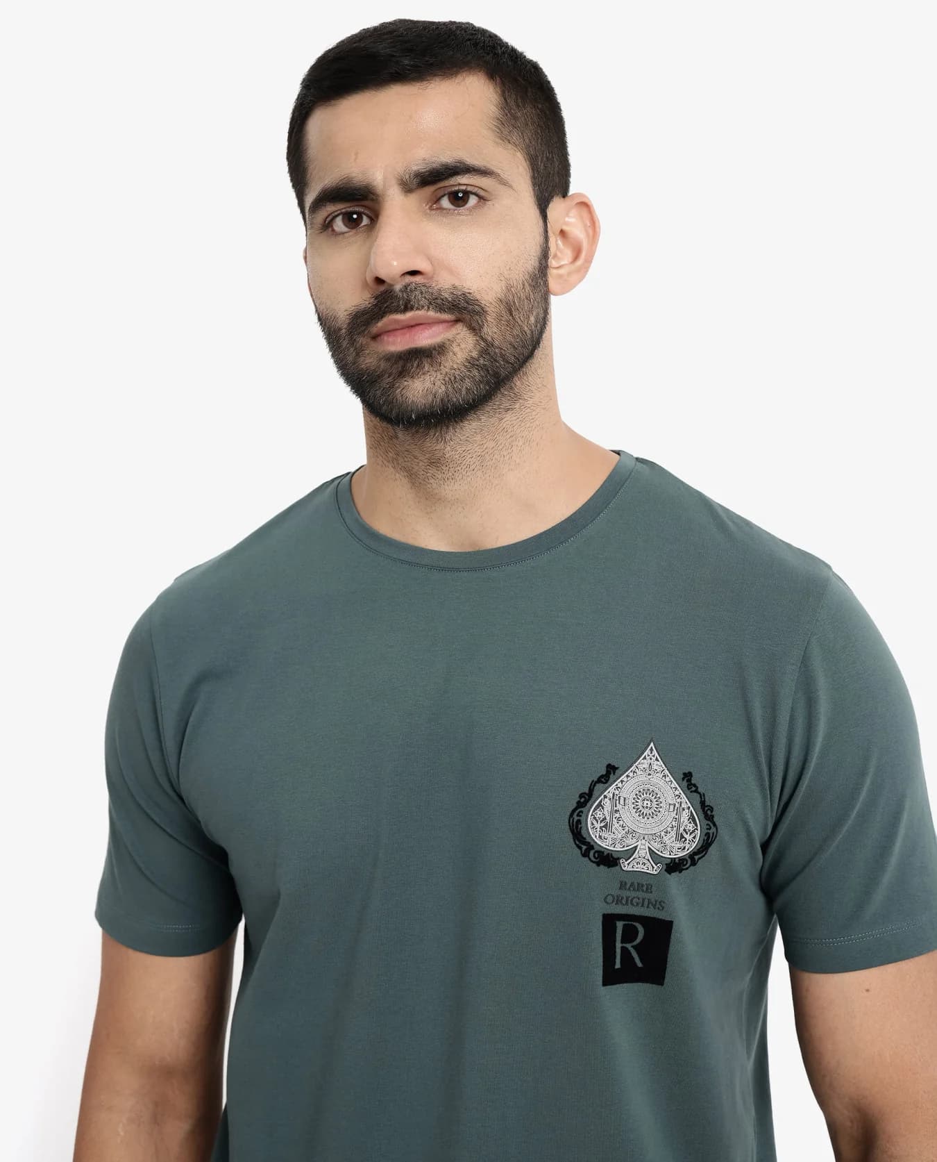 Men's Blue Casual Printed Regular Fit Tshirt