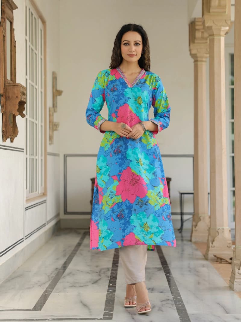 Women's Multicolor Casual Printed Kurta