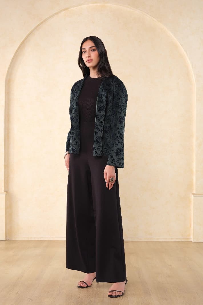 Women's Green Party Regular Fit Jacket