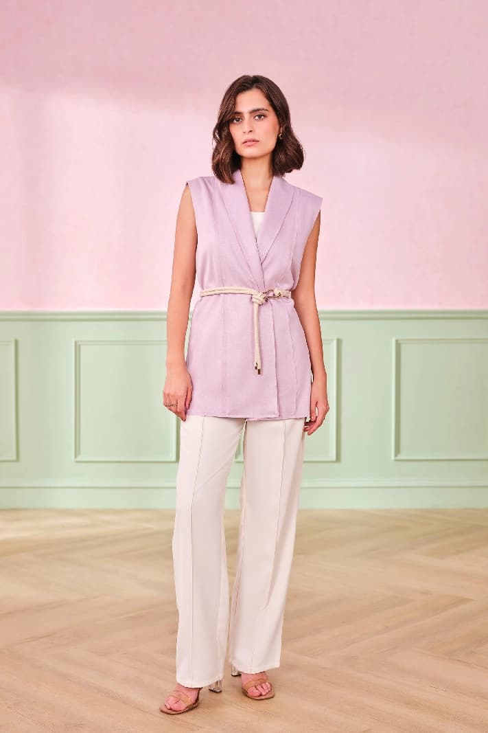 Women's Purple Casual Solid Jacket