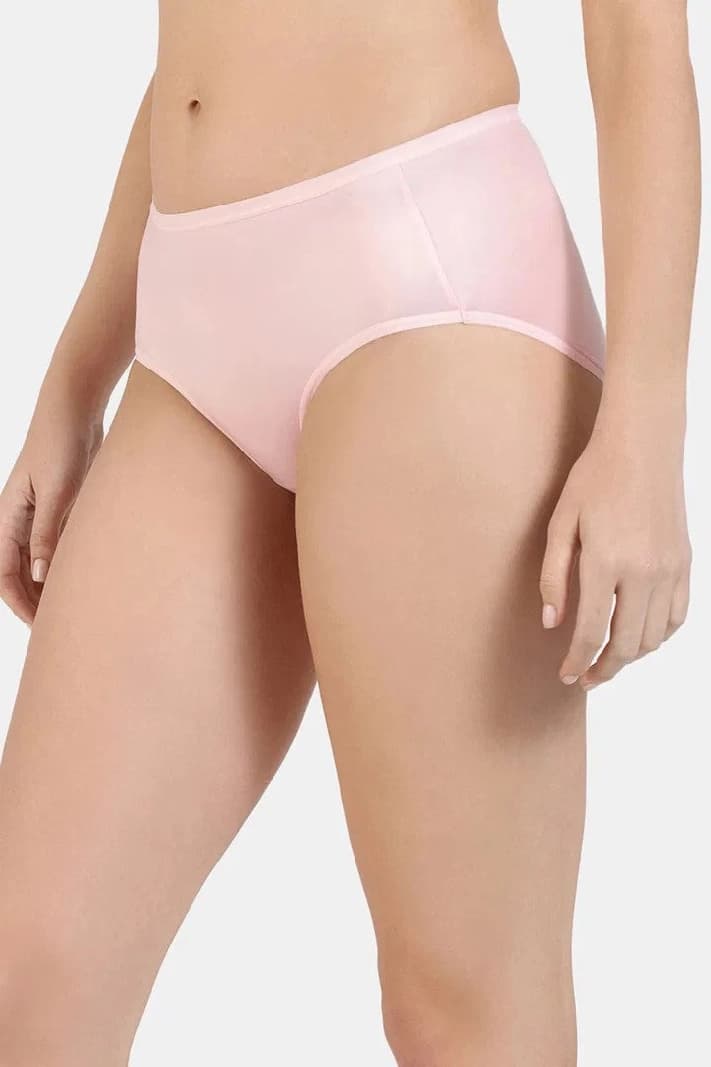 Women's Pink Marshmellow Mid Rise Full Coverage Hipster Panty