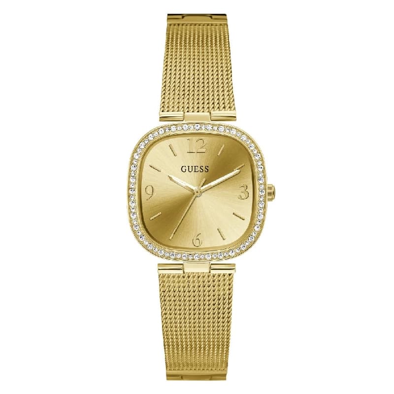 Women's Gold Solid Square 32 mm Analogue Watch - GW0354L2