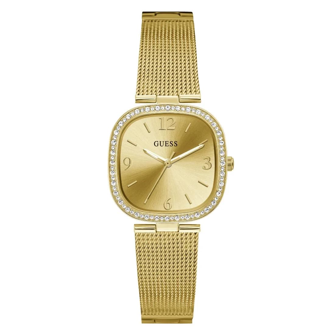 Women's Gold Solid Square 32 mm Analogue Watch - GW0354L2