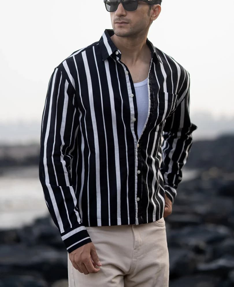 Men's Multicolor Casual Striped Regular Fit Cotton Shirt