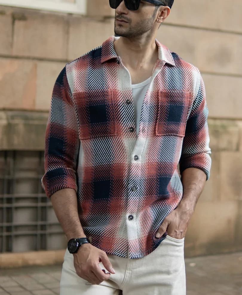 Men's Multicolor Casual Checked Regular Fit Cotton Shirt
