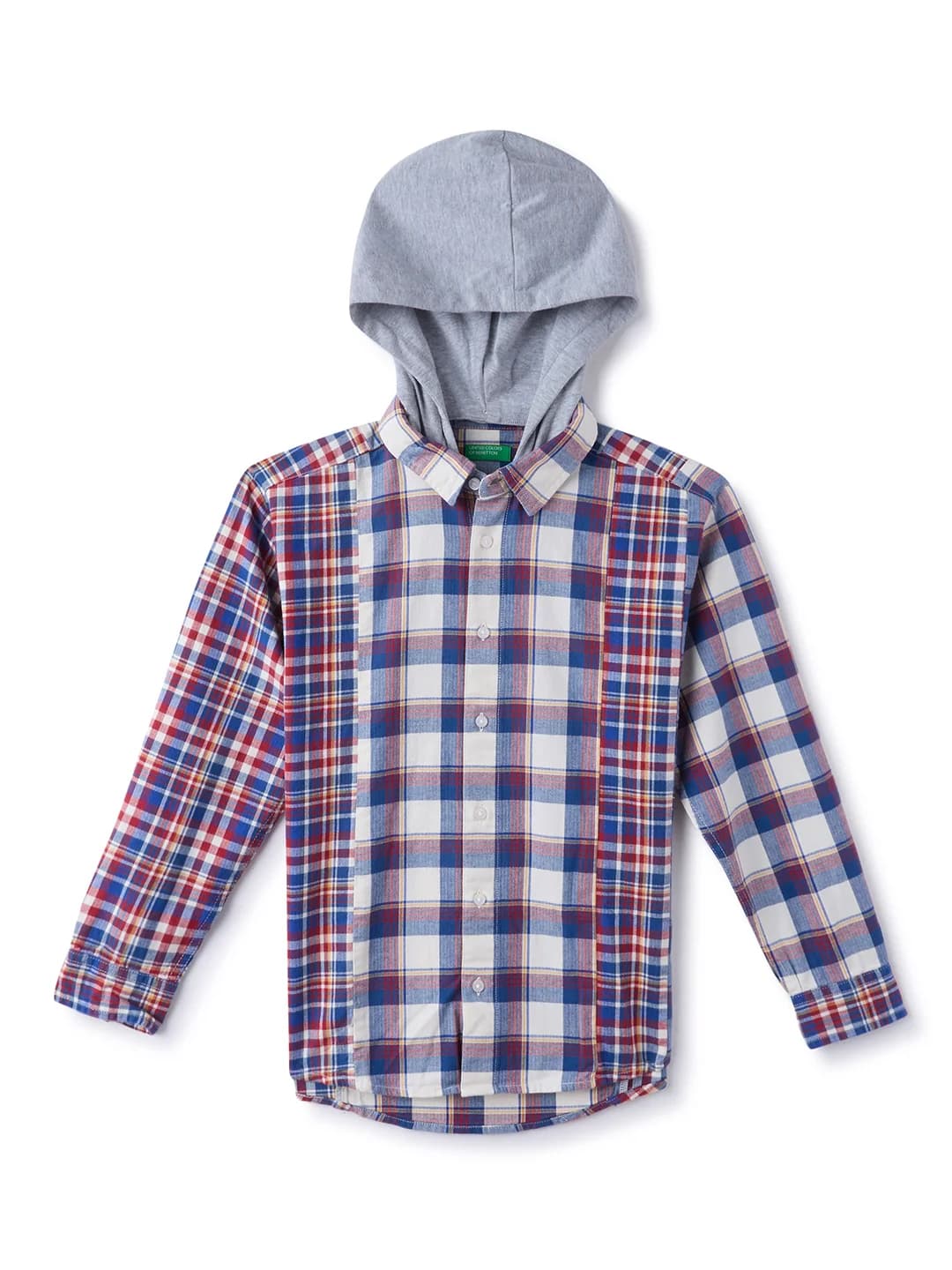 Boys Multicolor Casual Regular Fit Checked Full Sleeves Cotton Shirt