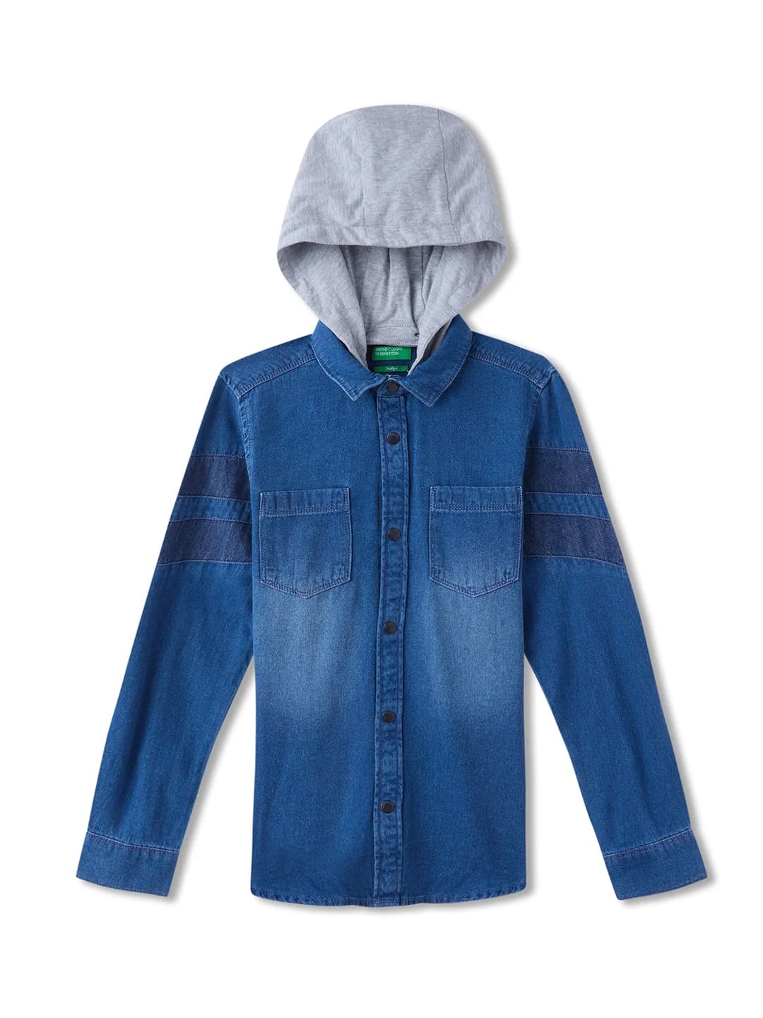 Boys Blue Casual Regular Fit Solid Full Sleeves Shirt