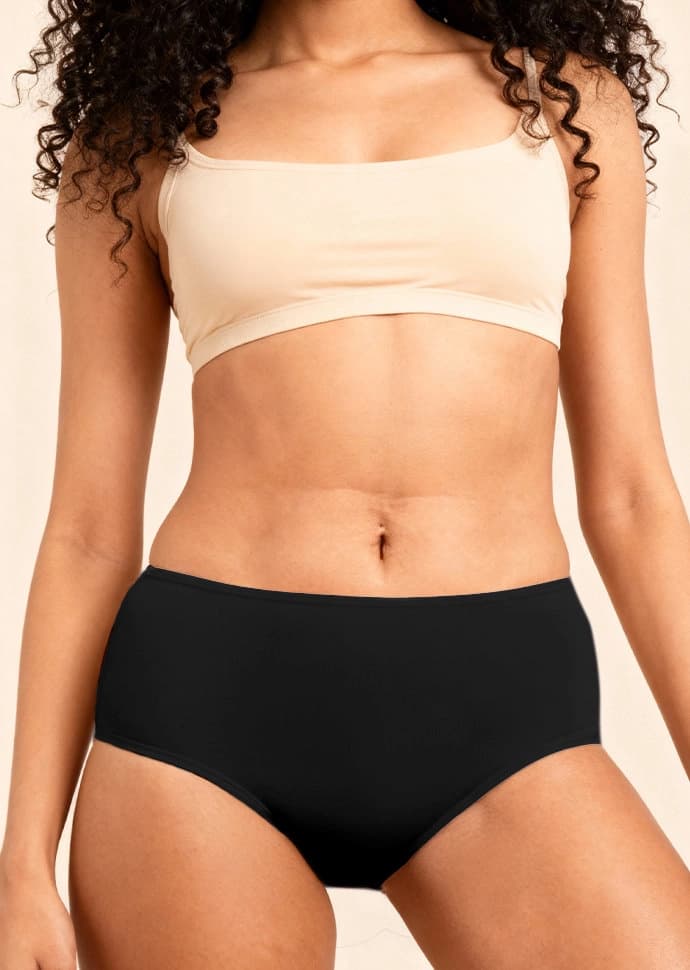 Women's Black Every Day Medium Coverage Solid Panty