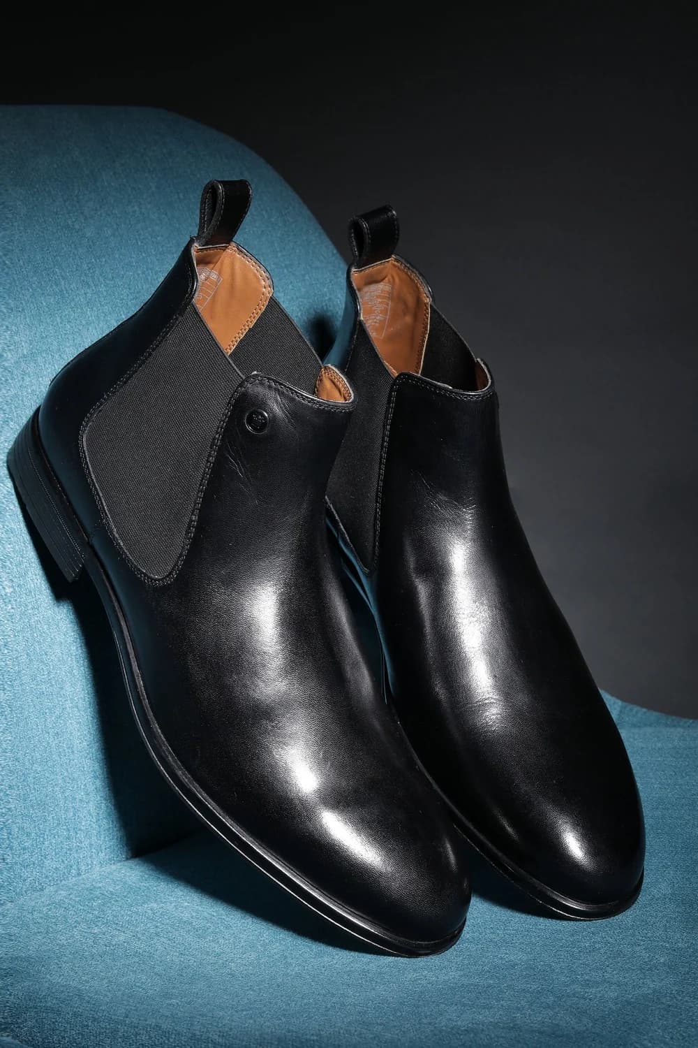 Men's Leather Black Formal Lace-Up Boots