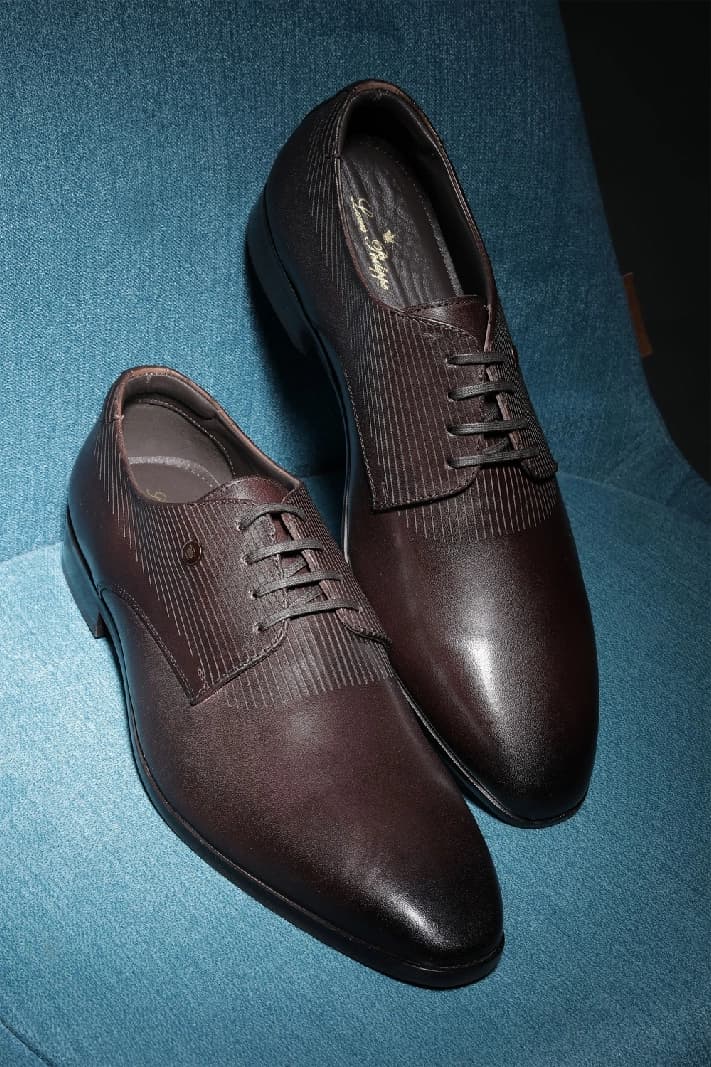 Men's Leather Brown Formal Derby Shoes