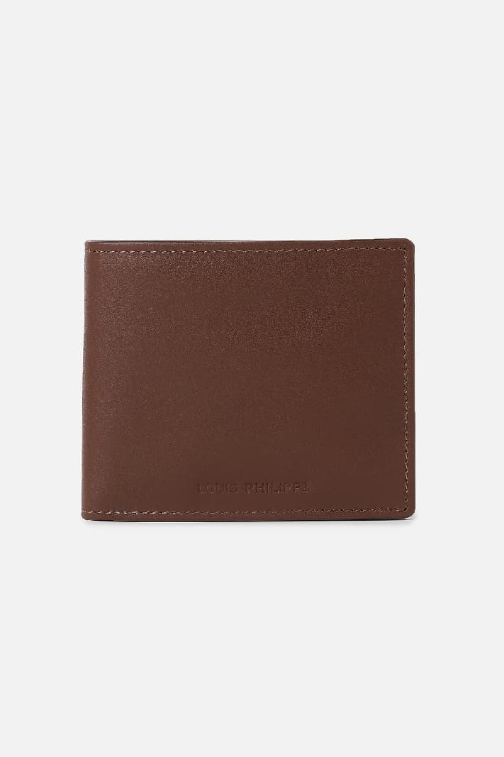 Men's Solid Tan Leather Bifold Wallet