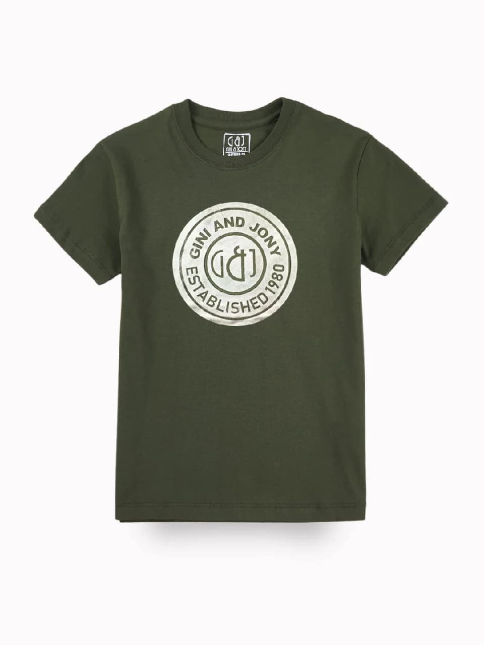 Boys Green Casual Regular Fit Typography Half Sleeves Tshirt