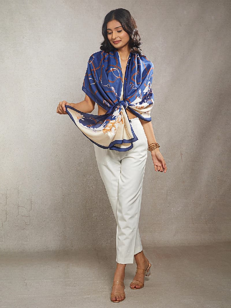 Women's Multicolor Casual Printed Scarve