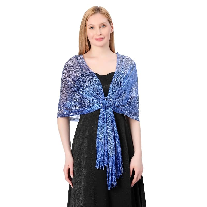 Women's Multicolor Casual Shimmer Stole